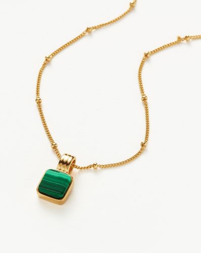 Lucy Williams Square Malachite Necklace | 18ct Gold Vermeil/Malachite - Missoma - Modalova