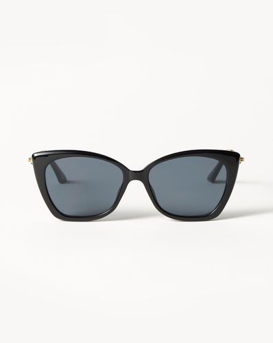 Le Specs Lyra Sphere Cat-Eye Sunglasses | Black/Malachite - Missoma - Modalova