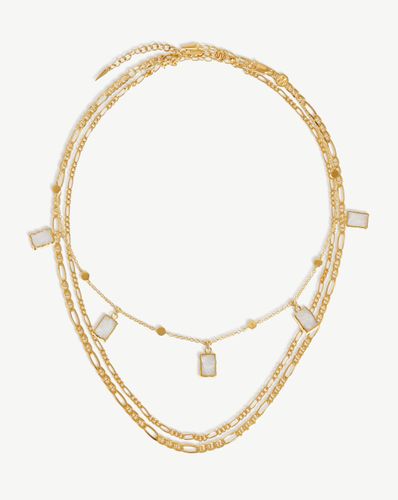 Lena Rainbow Moonstone Necklace Set | 18ct Gold Vermeil/Rainbow Moonstone - Missoma - Modalova