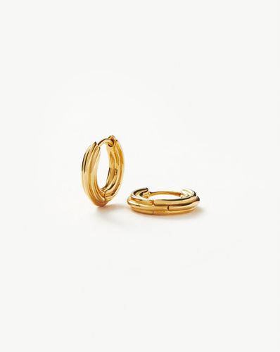 Ridge Mini Hoop Earrings | 18ct Gold Plated - Missoma - Modalova