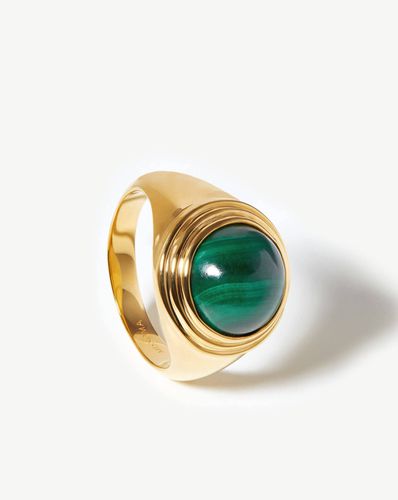 Sphere Ridge Ring | 18ct Gold Plated/Malachite - Missoma - Modalova