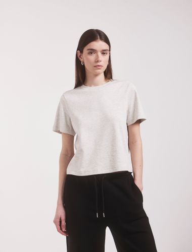 Compact Cotton Boxy T-Shirt in Light Marl - Organic Ninety Percent - NinetyPercent - Modalova