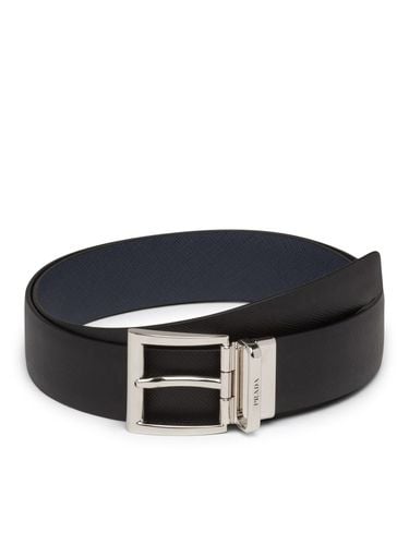 REVERSIBLE SAFFIANO LEATHER BELT - Man - Prada - Modalova