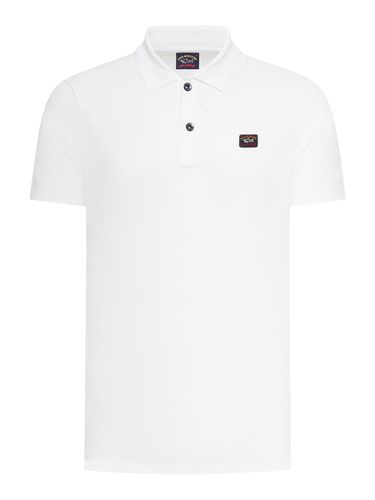 Organic cotton piqué polo shirt with iconic badge - - Man - Paul&shark - Modalova