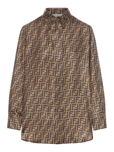 Brown FF silk shirt - Fendi - Woman - Fendi - Modalova