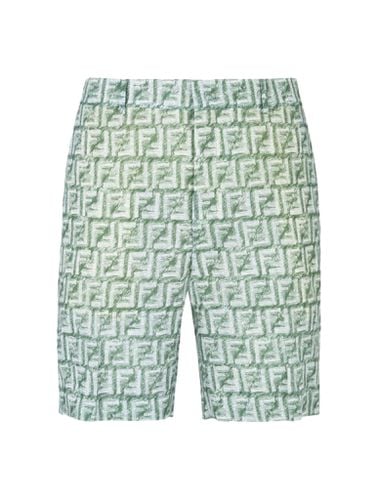 Green FF linen short trousers - - Man - Fendi - Modalova