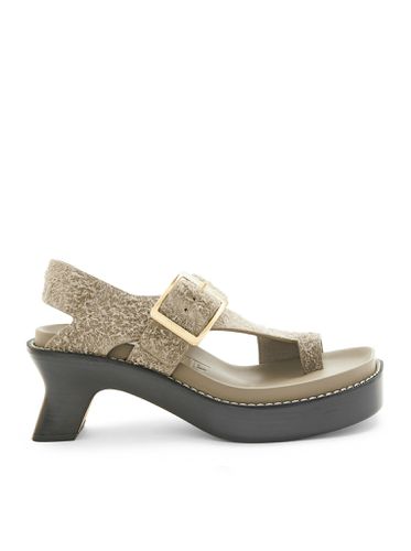 Ease heeled sandals in brushed suede - Woman - Loewe - Modalova