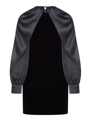 Velvet and satin dress - Woman - Maxmara Pianoforte - Modalova