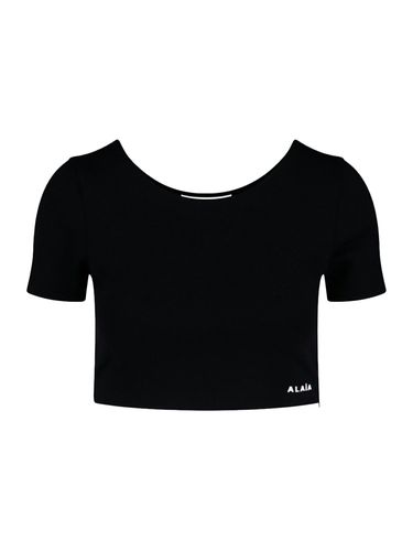 FITTED T-SHIRT IN SHAPING JERSEY - Woman - Alaia - Modalova