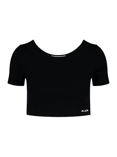 FITTED T-SHIRT IN SHAPING JERSEY - Woman - Alaia - Modalova