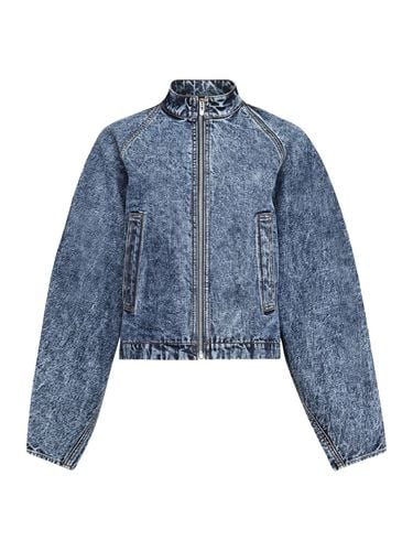 ROUNDED RACING JACKET IN SNOW DENIM - Woman - Alaia - Modalova