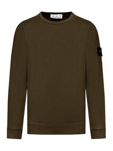 COTTON SWEATSHIRT WITH COMPASS APPLICATION - Man - Stone Island - Modalova