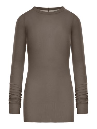 SEMI-TRANSPARENT FABRIC RIBBED SWEATER - Woman - Rick Owens - Modalova