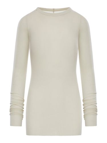 SEMI-TRANSPARENT FABRIC RIBBED SWEATER - Woman - Rick Owens - Modalova