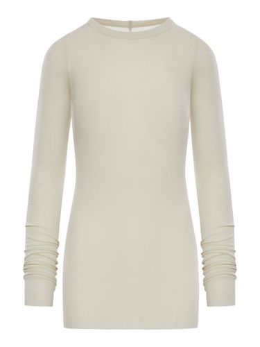 SEMI-TRANSPARENT FABRIC RIBBED SWEATER - Woman - Rick Owens - Modalova