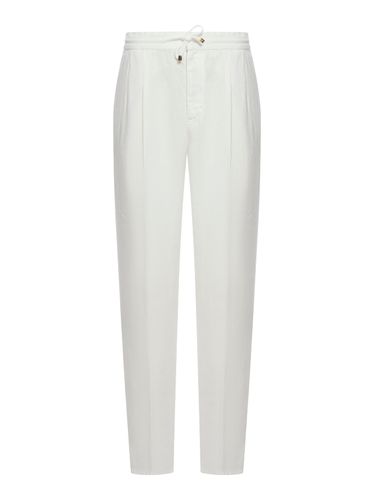 LINEN TROUSERS WITH DRAWSTRING - Man - Brunello Cucinelli - Modalova