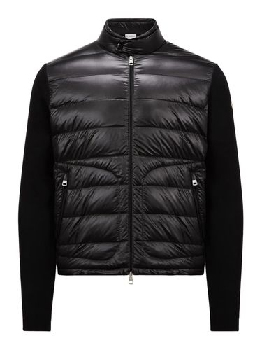 PADDED WOOL ZIP-UP CARDIGAN - Man - Moncler - Modalova