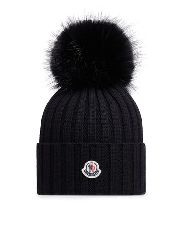 WOOL BEANIE WITH POM POM - Woman - Moncler - Modalova