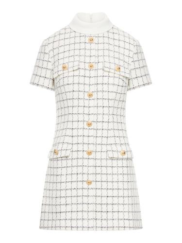 CHECKED BOUCLE MINI DRESS - Woman - Self-portrait - Modalova