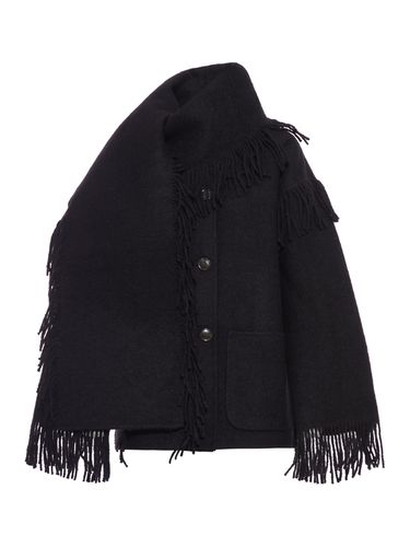 JACKET WITH FRINGED SCARF - Woman - Toteme - Modalova