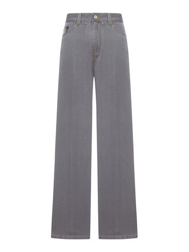 CHAMBRAY DENIM TROUSERS - Woman - Miu Miu - Modalova