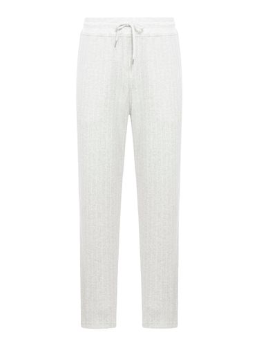 Cotton blend pinstriped trousers - Man - Brunello Cucinelli - Modalova