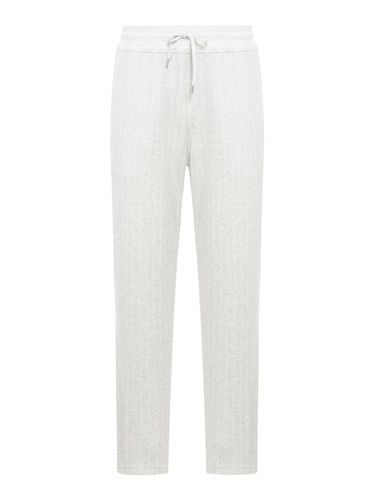Cotton blend pinstriped trousers - - Man - Brunello Cucinelli - Modalova