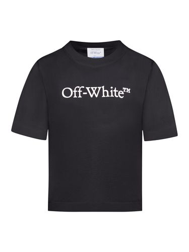 Short t-shirt with large logo - - Woman - Off-white - Modalova