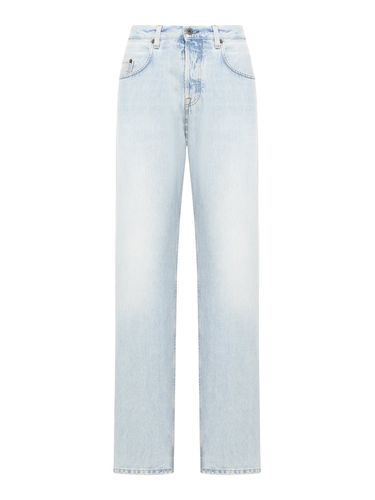 Five pocket jeans with logo - - Woman - Miu Miu - Modalova