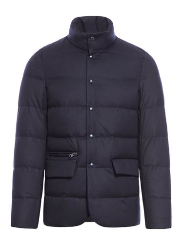 High-neck snap-fastening padded jacket - Man - Woolrich - Modalova