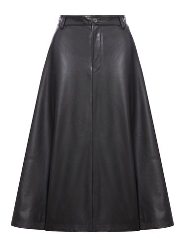 LONG LEATHER SKIRT - Woman - Balenciaga - Modalova