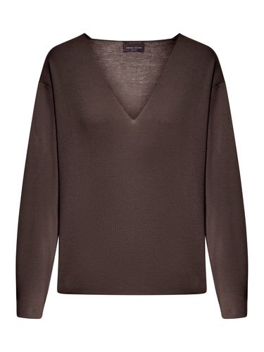 ASYMMETRIC V-NECK SWEATER - Woman - Roberto Collina - Modalova