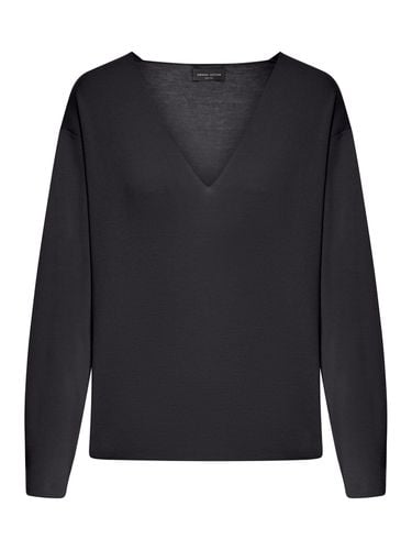 ASYMMETRIC V-NECK SWEATER - Woman - Roberto Collina - Modalova