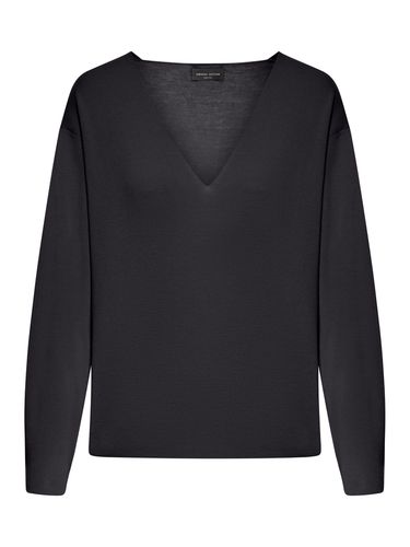 ASYMMETRIC V-NECK SWEATER - Woman - Roberto Collina - Modalova