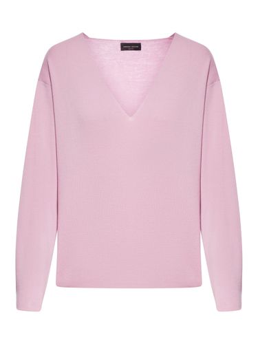 ASYMMETRIC V-NECK SWEATER - Woman - Roberto Collina - Modalova