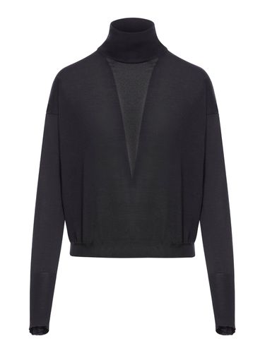 WOOL HIGH NECK SWEATER - Woman - Roberto Collina - Modalova