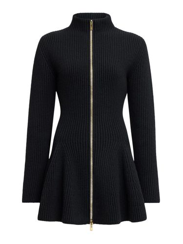 FLARED CARDIGAN IN RIBBED KNIT - Woman - Alaia - Modalova