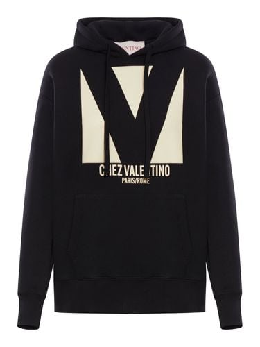 CHEZ VALENTINO PRINT COTTON HOODIE FOR WOMEN - Woman - Valentino Garavani - Modalova