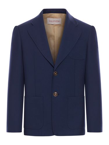 SINGLE BREASTED WOOL GABARDINE JACKET - Man - Valentino Garavani - Modalova