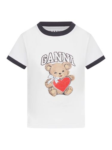 BASIC JERSEY BEAR T-SHIRT - Woman - Ganni - Modalova