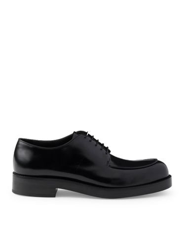 Brushed leather derby - Prada - Man - Prada - Modalova