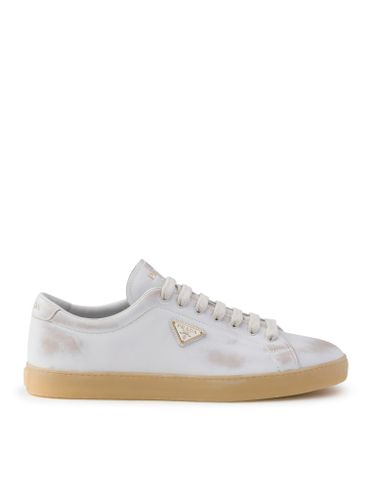 Leather sneakers - Prada - Man - Prada - Modalova