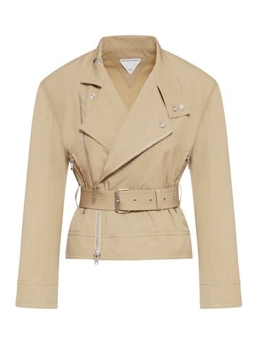 COMPACT COTTON BLOUSON WITH BELT - Woman - Bottega Veneta - Modalova