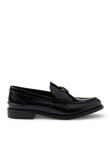 Brushed leather moccasins - Woman - Prada - Modalova