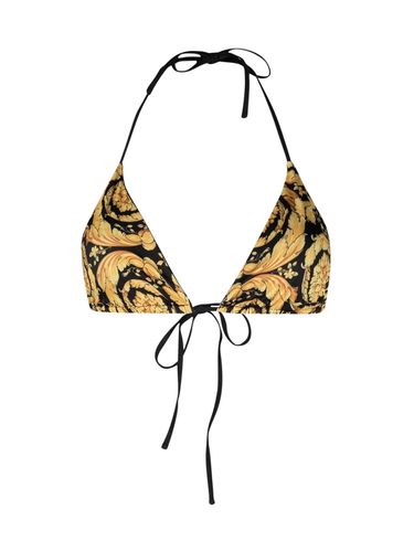 Baroque-print bikini top - - Woman - Versace - Modalova