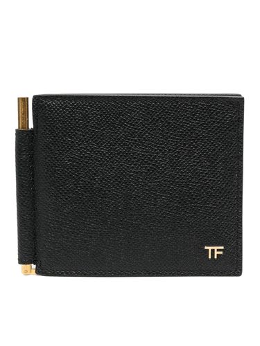 Hinged leather bifold wallet - - Man - Tom Ford - Modalova