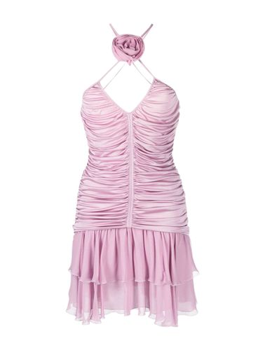 Rose appliqué pleated mini dress - - Woman - Blumarine - Modalova