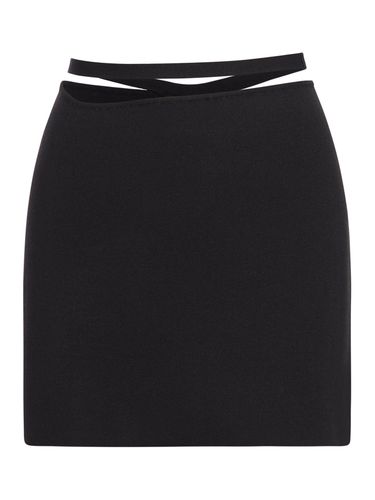 Short skirt with cut out detail - - Woman - Adamo - Modalova