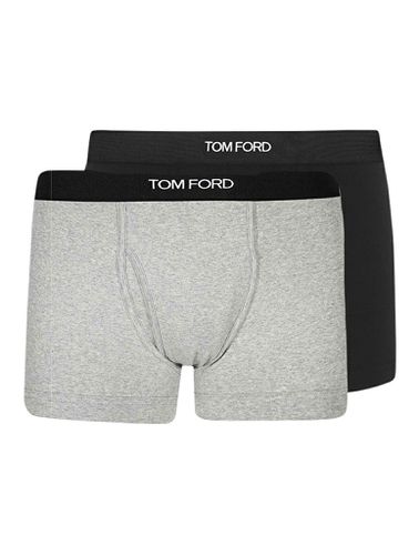 Logo-tape detail boxers - - Man - Tom Ford Underwear - Modalova