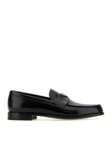 Black leather loafers - Prada - Man - Prada - Modalova